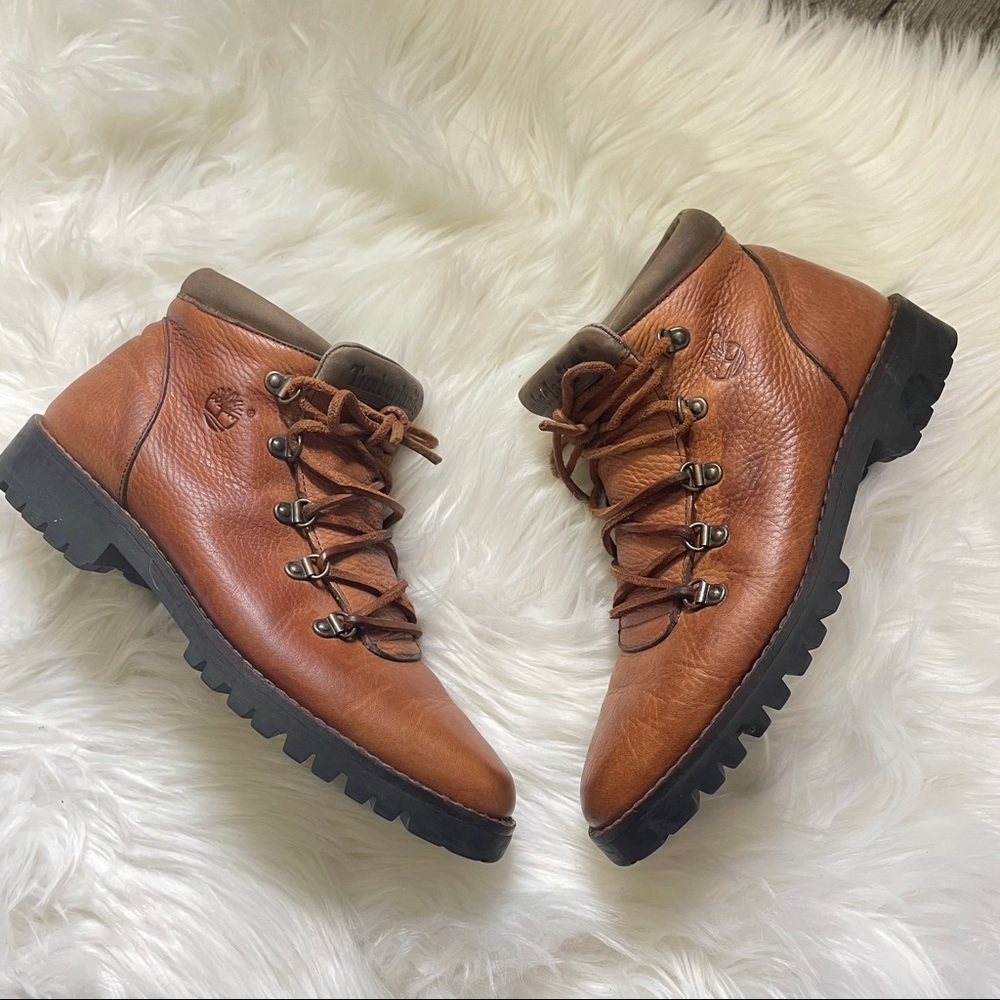 Vintage Timberland leather lace up boots Italy